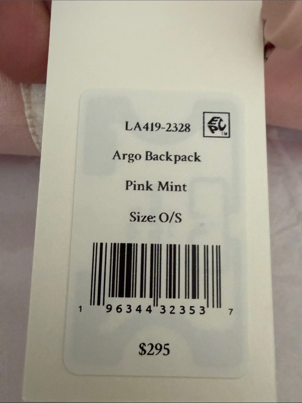 NWT LoveShackFancy Quilted Floral Cream and Pink Backpack with Bow Accent